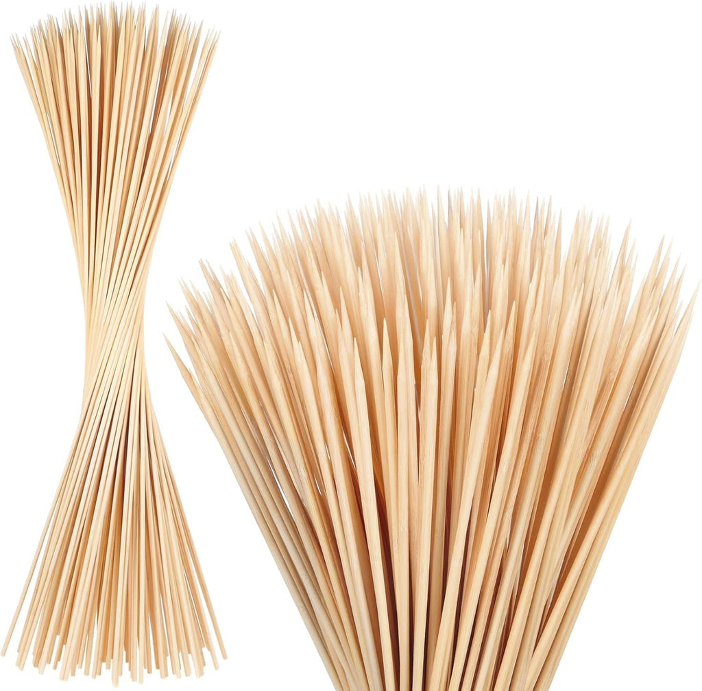 150 Pack Bamboo Marshmallow Roasting Sticks, 30 Inch, 5mm Thick | Semi-Pointed Tips, Extra-Long Reach for Fire Pits, Campfires, BBQ, S’mores, Hot dogs, Kebabs