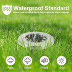 4.6 Inch Diameter Solar Ground Lights, Waterproof Solar Garden Lights, Outdoor Garden Waterproof Bright in-Ground Light, Landscape Lighting for Pathway,Yard,Lawn,Patio,Walkway (8 Pack Warm Light)