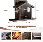 Gnodary Squirrel Feeders for Outside, Durable Squirrel House for Outdoor - Chipmunk Feeder, Squirrel Food for Backyard Squirrels Hold Corn, Corn Cob, Peanuts (Walnut Brown)