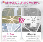 upgraded 12ft garden dome tent, outdoor clear bubble, close-up detail