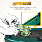 KING BIRD Raised Garden Bed Kit 2025 Upgraded Quick-Setup Galvanized Planter Garden Box Outdoor for Gardening, Vegetables, Flowers, 74x36x12 in, Green 2PCS