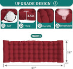 UDPATIO Oversized Zero Gravity Chair Set of 2, 29In XXL Patio Reclining Chair with Cushion, Outdoor Folding Recliner with Pillows|Cup Holder|Foot Rest|Padded Headrest, Burgundy, Support 500LB