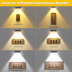 Solar Lights Outdoor for Mailbox, House Numbers, Address, Sign - 3000K/4000K/6000K 3 Modes, IP65 Waterproof Fence Lights, Solar Powered Dusk to Dawn Wall Light Outside (4 Pack)