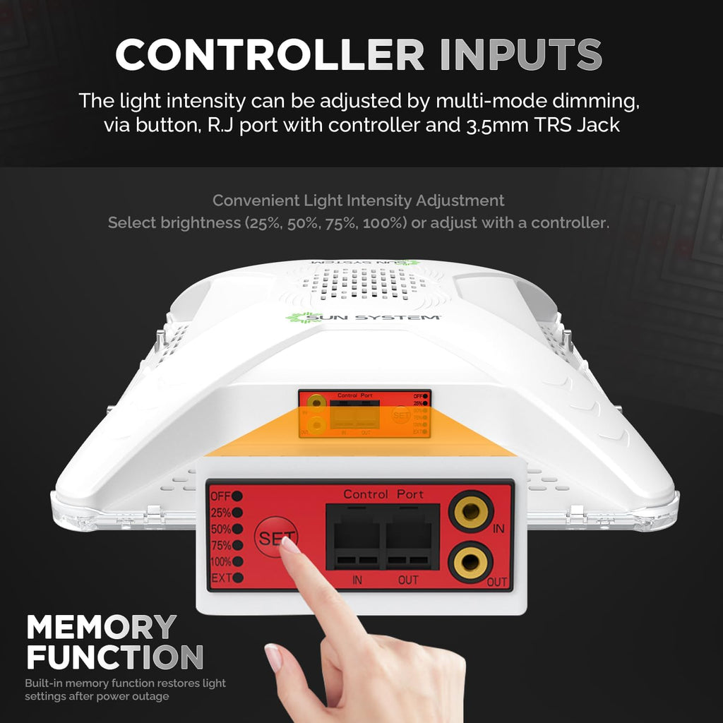 Sun System P2000 HelioGrow LED Grow Light for Indoor Plants - 200 Watt, High Efficiency Full Spectrum Dimmable Diodes, Daisy Chain up to 512 Units, 2 Year Warranty, Mounting Hardware Included