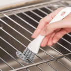 1pc Double-Ended Slot Cleaning Brush, Groove and Crevice Cleaner for Kitchen, BBQ Grates, Bathroom and Home, White