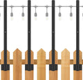 suchtale 4-pack string light poles, 2.8 ft fence, main product view