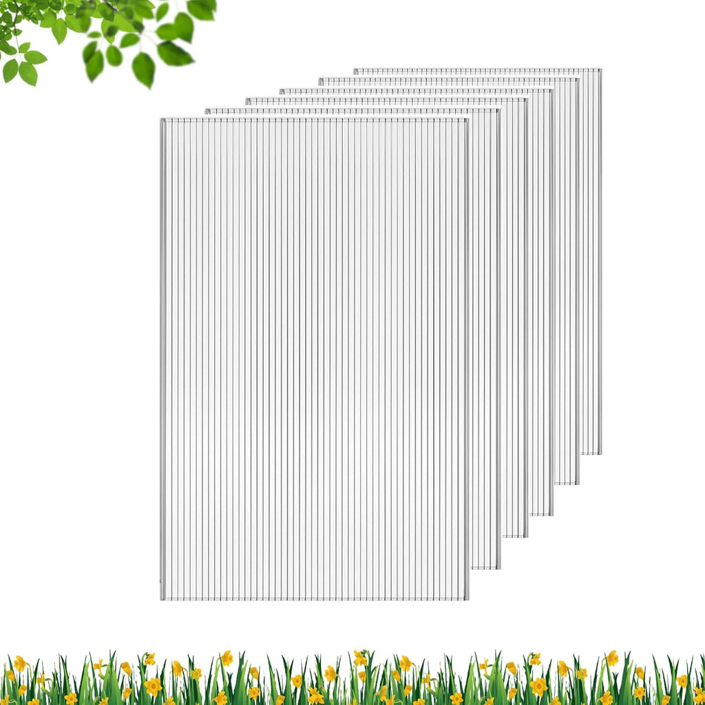 dgsl 14 pcs polycarbonate greenhouse panels, 6' x, main product view