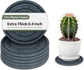 BXI Felt Plant Saucer Mat - 6 Pcs 6 Inch Water Absorbent Planter Coaster, 0.4 Inch Thick Flower Pot Saucer Pad, Planting Drip Tray for Indoors, Fabric Protective Plate for Tabletop and Floor Surface