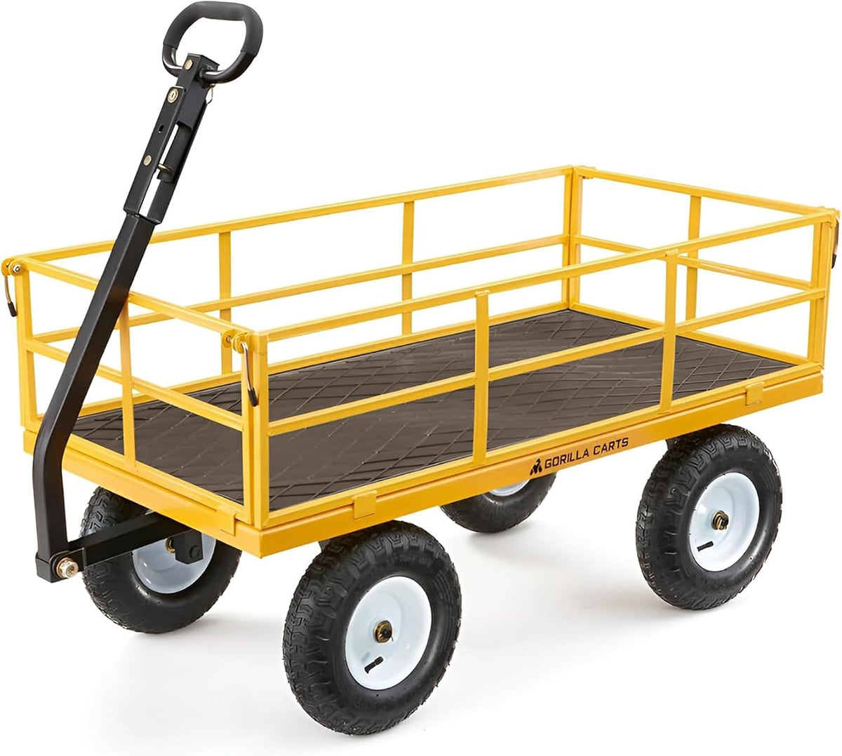 gorilla carts steel utility garden cart, 1200 lb., main product view