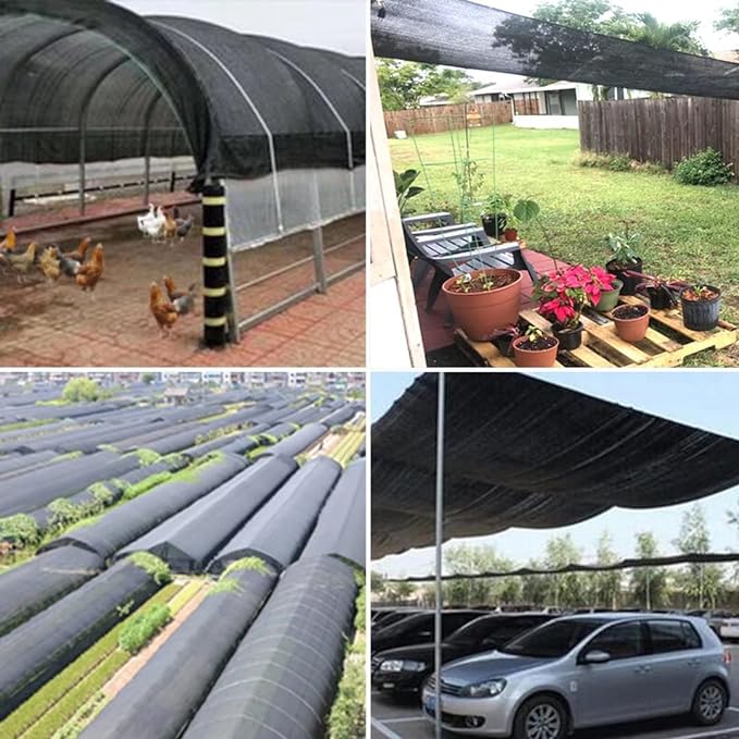 QLOFEI 18 x 24 FT Shade Cloth for Garden, 80% Sunblock Shade Neting Cover with Grommets, Sun Screens for Patio Plants Greenhouse, Mesh Tarp for Kennel Chicken Coop Pergola Outdoor