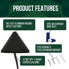 gkoled low voltage deck post lights, 12v outdoor, side view