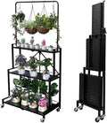 lumizone foldable 4-tier plant stand with wheels indoor, main product view