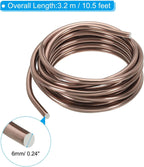 PATIKIL 6mm x 10.5ft Bonsai Training Wire, Aluminum Floral Wire Stems for Gardening, Brown