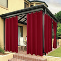 BONZER Outdoor Curtains for Patio Waterproof Thick Privacy Grommet Light Filtering Outside Curtains for Porch Pergola Gazebo Deck, 1 Panel, 84W x 108L inch, Red