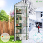 vounot® mini greenhouse with 5-tier shelves garden greenhouse, close-up detail
