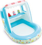 Intex Ice Cream Stand Inflatable Playhouse and Pool, for Ages 2-6, Multi, Model Number: 48672EP