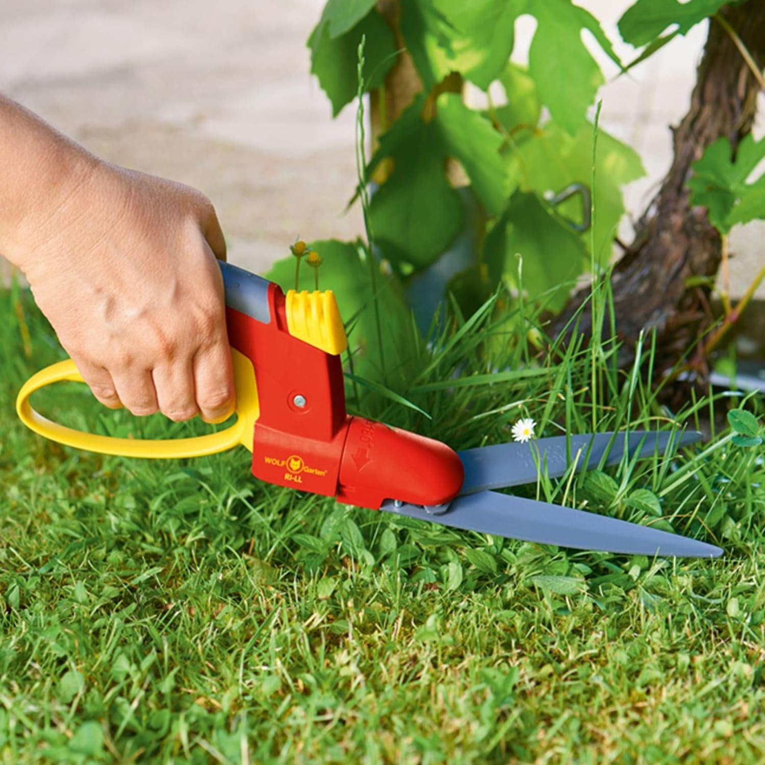 Wolf-Garten RILL Comfort Single Hand Grass Shears, Red, 39.2x2.47x2.5 cm
