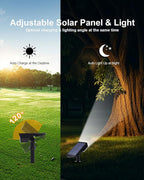 6 Pack Solar Powered Outdoor Spot Lights Outside Waterproof 20 LEDs Landscape Spotlights Dusk to Dawn for House Yard Tree, Plants, Walls, Path, Garden, Statues, Superior Accent Lamp Cool White