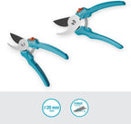 Gardena Secateurs EasyCut, Bypass Cut, Garden Secateurs, 20 mm Cutting Diameter, Ergonomic Handles, Precision-Ground Steel Blades, PowerCoating (12230-20)