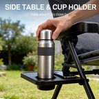 EVER ADVANCED Aluminum Zero Gravity Chair, 2.4" Padded, 350 lb Capacity | Oversized Reclining Lounge Chair with Adjustable Headrest and Side Table, Foldable for Camping, Patio, Lawn and Indoor Use