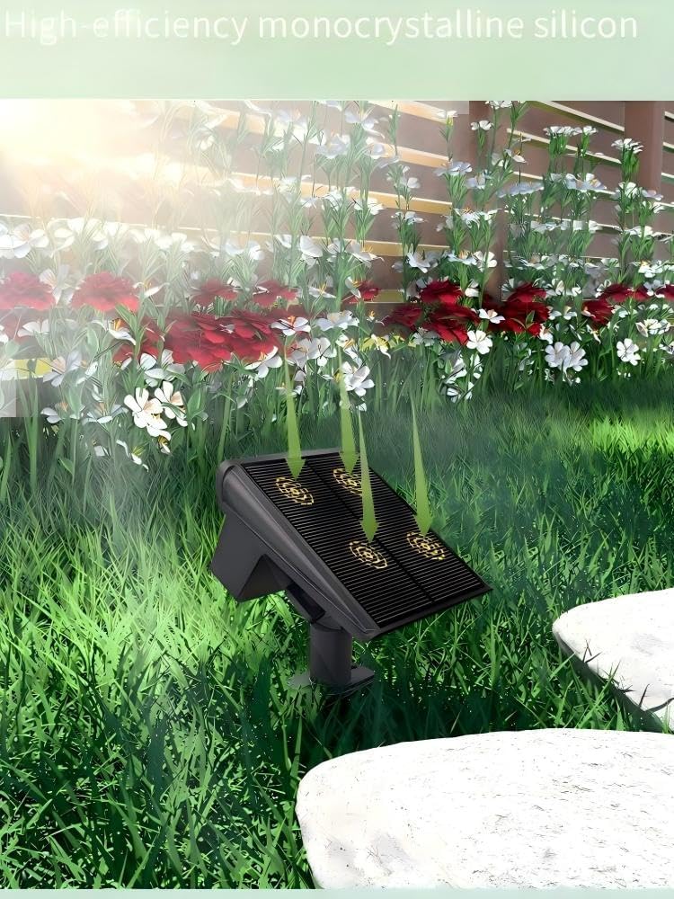 Solar Spot Lights Outdoor Waterproof, 2pack Landscape Spotlights Solar Powered, 3 Lighting Modes Garden Lights for Yard Tress Outside House