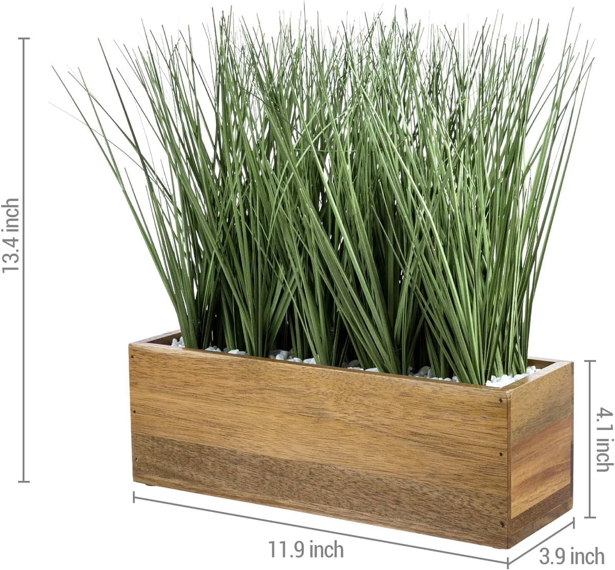 mygift 12 in acacia wood rectangle planter box, package contents
