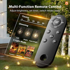 addlon 50FT Solar String Lights Outdoor Waterproof with Remote, G40 Globe Solar Patio Light with 27 LED Shatterproof Bulbs, 3 Modes, Dimmable Hanging for Outside Backyard Party
