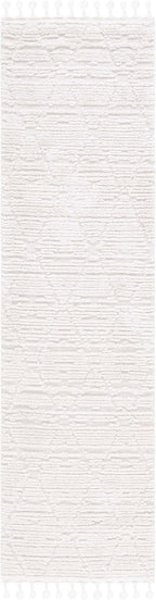 SAFAVIEH Marrakesh Collection Runner Rug - 2'2" x 16', Beige, Moroccan Trellis Design with Tassel Detail, Non-Shedding & Easy to Clean, Ideal for Hallway, Foyer, Entryway, Bedside (MRK517C)