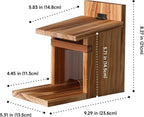 Squirrel Feeders for Outside, Durable Squirrel House for Outdoor - Chipmunk Feeder, Squirrel Food for Backyard Squirrels Hold Corn, Peanuts (Brown)