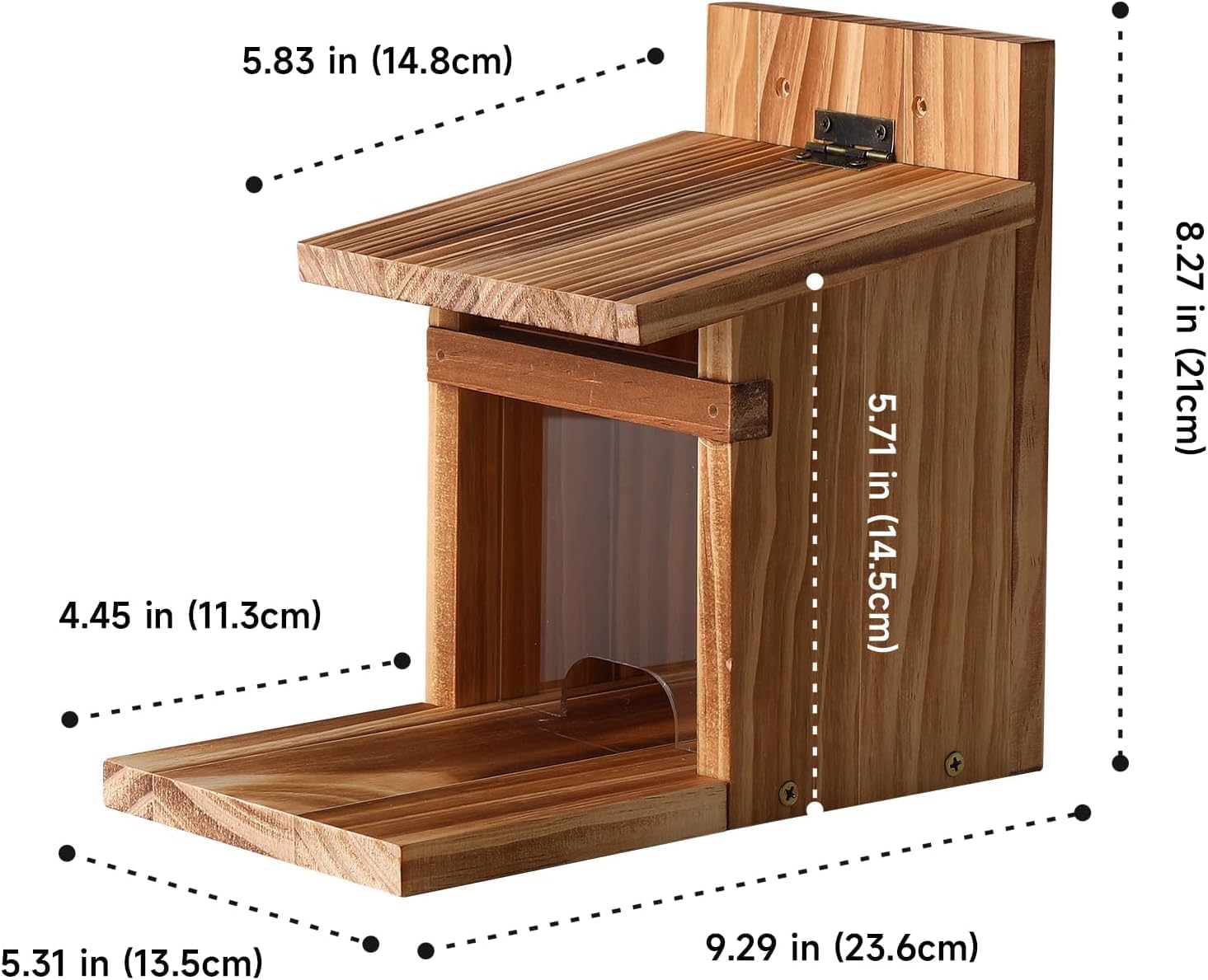 Squirrel Feeders for Outside, Durable Squirrel House for Outdoor - Chipmunk Feeder, Squirrel Food for Backyard Squirrels Hold Corn, Peanuts (Brown)