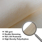 KANAGAWA 16'X18' Cream Custom Size Sun Shade Sail Rectangle UV Block Canopy Cover for Patio Backyard Lawn Garden Outdoor (Customized Available)