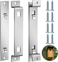 Blulu 2 Sets Bird House Hanger Bracket Stable Rust Proof Galvanized Steel Mounting Bracket for Securing Bird Houses Nesting Boxes Feeders, Quickly Remove for Cleaning (Silver)