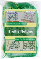 Pack of 2 Cucumber Tomato Trellis Netting, Heavy Duty Garden Netting for Climbing Plants Support, Pea, Grape, Bean, Fruit, Vegetables - 4" Mesh Size, 6Ft x 6Ft