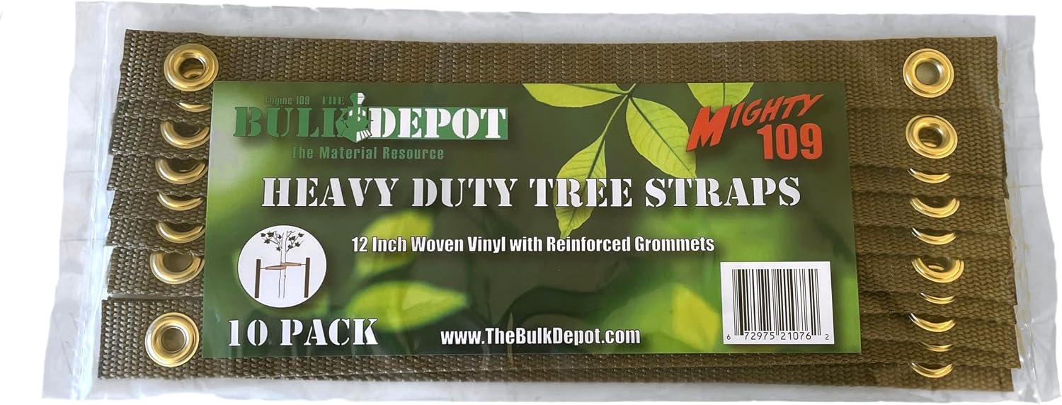 Mighty 109 Heavy Duty Tree Straps, 12", 10-Pack