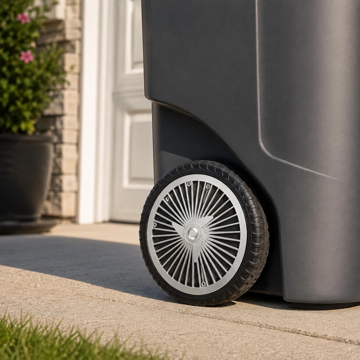Trash Can Wheel Rims for 8 In Outdoor Trash Can Wheels，Silver：Fashion | Automotive Style Decorative Covers, Multiple Colors Available, Home Decor Accessories