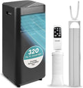 serenelife 10,000 btu portable air conditioner, 115v compact, main product view