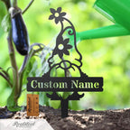 realsteel custom gnome plant markers – large metal showing dimensions