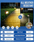 Solar Spot Lights Outdoor IP67 Waterproof 10 Pack, 63 LED 3 Modes Solar Landscape Spotlights for Yard Garden Pathway Wall House Garage (Warm White)