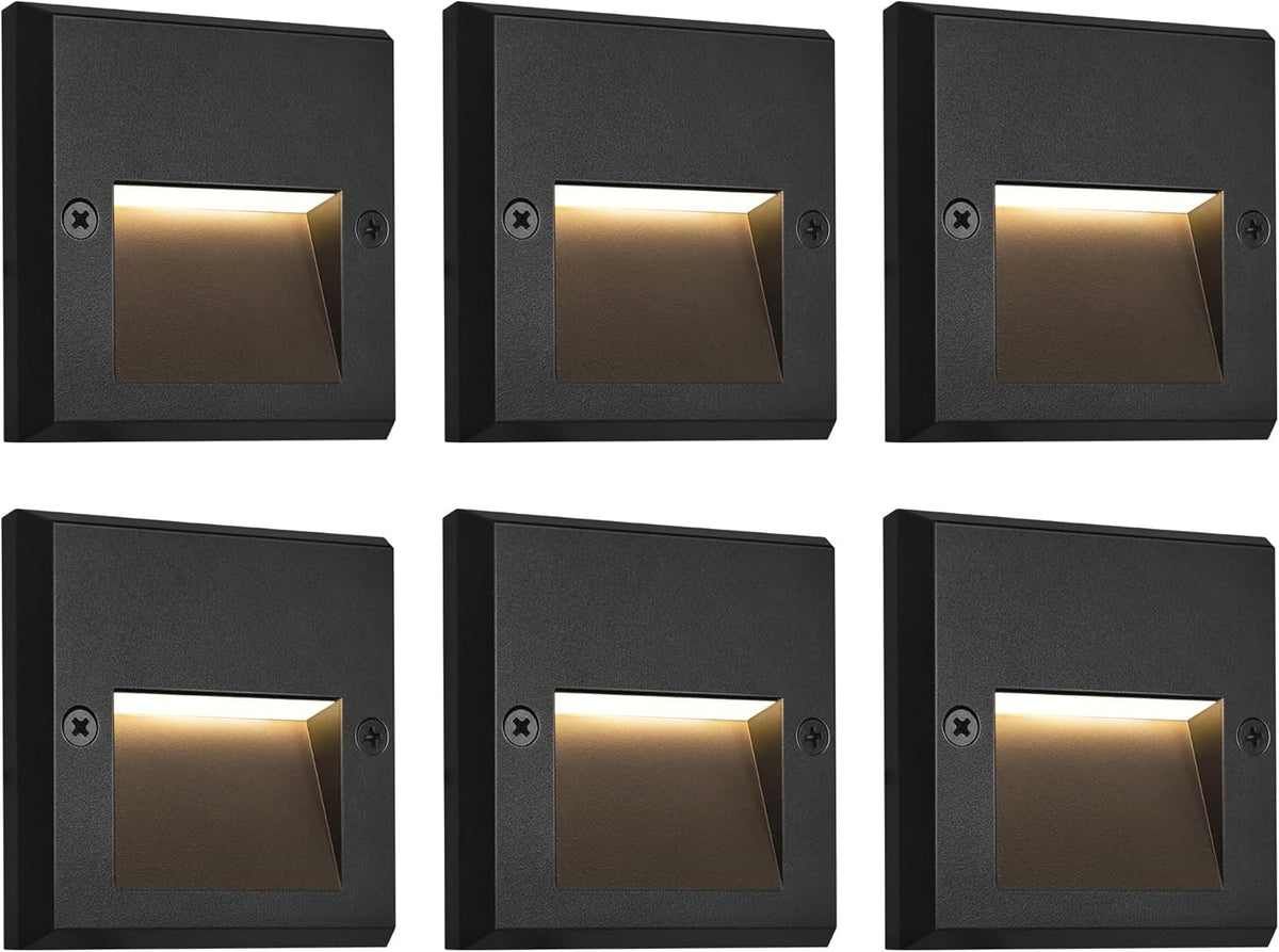 gkoled 6-pack slim square low voltage deck post, main product view