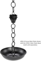 6 cup crocus black aluminum 8.5 ft. rain, package contents