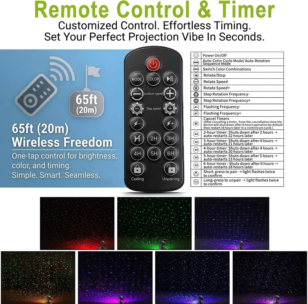 Laser Christmas Projector Lights Outdoor, Aluminum Alloy 3-Color Star Projector, Waterproof with Remote & Timer for Holiday Party, Yard Patio Xmas Decor (RGB)