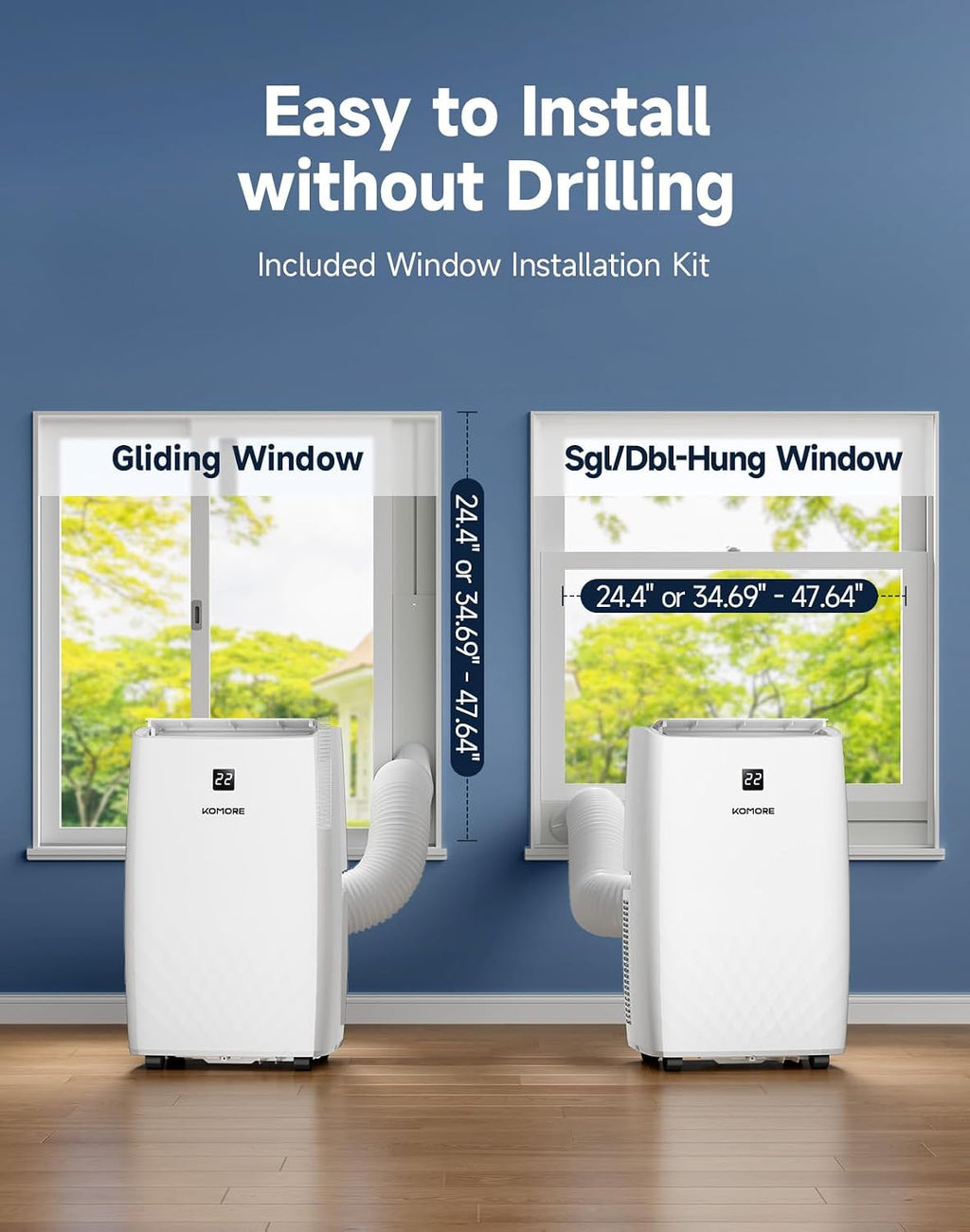 portable air conditioner,14000 btu up to 750 sq.ft, package contents