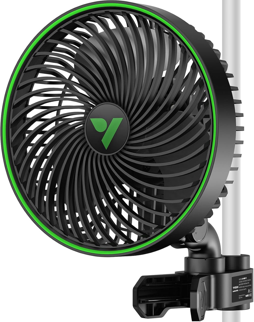 vivosun aerowave e6 gen2 grow tent oscillating clip, main product view