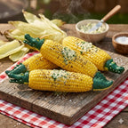 Outset Corn Holders, Crocodile Style Set of 4 Pairs, Croc Corn Handles | Keep Your Hands Clean While Eating | Fun Alligator Corn Skewers | Long Lasting Corn On The Cob Holders | Crocodile Décor