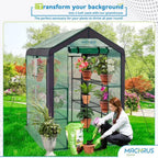 machrus ogrow walk-in portable greenhouse, outdoor indoor grow on a desk or shelf