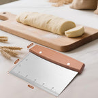 Flyisland Blackstone Bench Scraper,Griddle Scraper for Blackstone, Heavy Duty Stainless Steel Grill Scraper,Dough Scraper Cutter for Bread and Pizza Cutter, Griddle Scraper Chopper