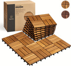 thyoi premium deck tiles, 10 pcs patio flooring shown in use