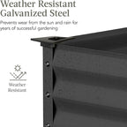 Best Choice Products 48x24x30in Galvanized Raised Garden Bed, Metal Elevated Planter Box, Vegetable Garden for Backyard, Patio, Balcony - Charcoal