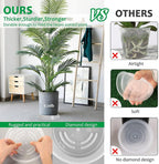 8 Pack of 5'' Clear Plant Saucer Drip Trays, Plant Tray for Indoor and Outdoor Plants, Thicker & Sturdier & Durable Plastic Plant Saucers Plant Accessories Indoor