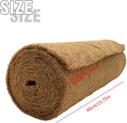 EATAKWARD 120'' x 16'' Coconut Mat, Coco Fiber Roll, Natural Coconut Coco Liner Roll, Thick Coco Liners for Planters, Flowers, Pet, Tortoise, Lizard, Snake, Rabbit, Brown
